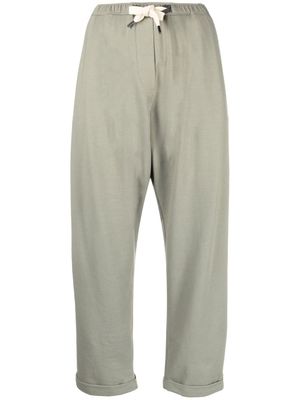 Brunello Cucinelli pantalon court en coton à lien de resserrage - Vert