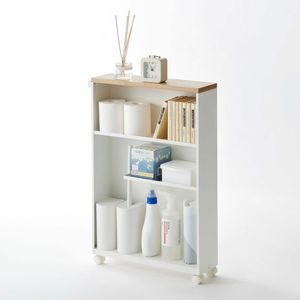 Yamazaki 4306 étagère & ruimtebespaarder voor badkamers Wit Staal, Hout