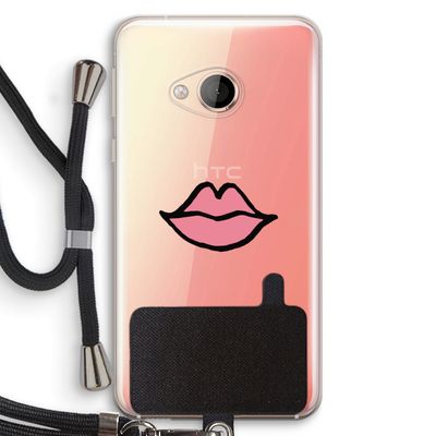 Kusje: HTC U Play Transparant Hoesje met koord
