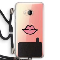 Kusje: HTC U Play Transparant Hoesje met koord