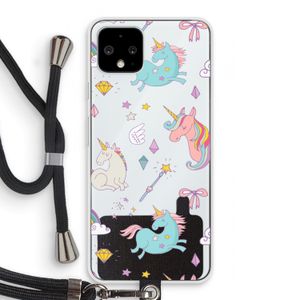 Fantasiewereld: Pixel 4 Transparant Hoesje met koord