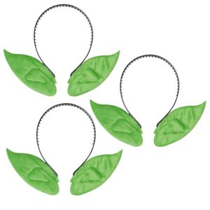 3x stuks diadeem met groene Elfjes/Elven verkleed punt oren