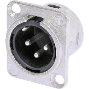 Neutrik NC3MDL1 XLR-connector Flensstekker, contacten recht Aantal polen: 3 Zilver 1 stuk(s)