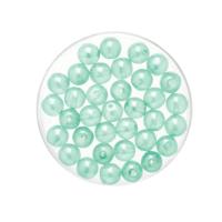 Boheemse glaskralen - 50x stuks - aqua blauw - 6 mm - sieraden maken - hobby artikelen