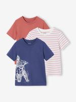 Set van 3 T-shirt met korte mouwen marineblauw