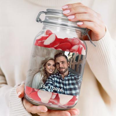 Snoeppot bedrukken - 2L - Hartjes