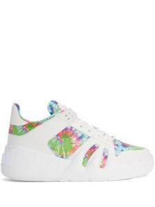 Giuseppe Zanotti baskets Talon à motif tie-dye - Blanc