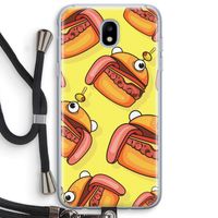 Hamburger: Samsung Galaxy J5 (2017) Transparant Hoesje met koord