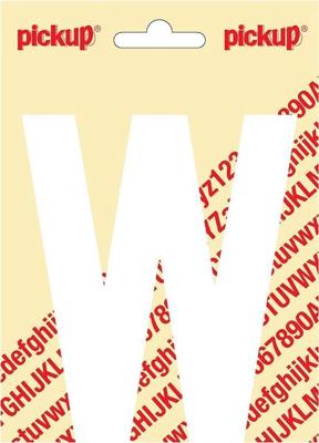 Plakletter Nobel Sticker witte letter W - Pickup