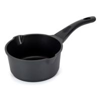 Steelpan/sauspan Cast Iron - Alle warmtebronnen - Zwart - Dia 18 cm - gietijzer - schenktuit