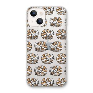 Slapende poes: iPhone 13 mini Transparant Hoesje