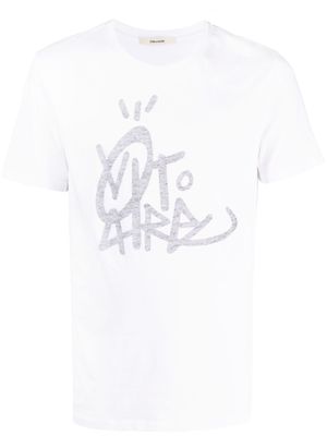 Zadig&Voltaire t-shirt en coton à logo imprimé - Blanc