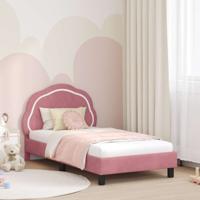 Bedframe voor kinderen met hoofdbord Roze 80 x 160 cm Fluweel