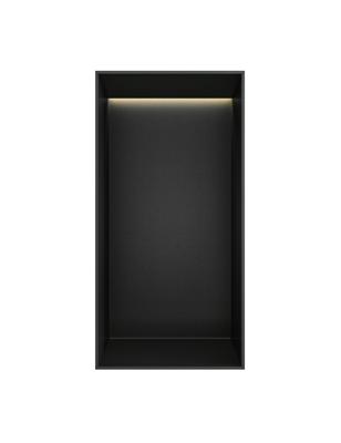 Hotbath &MORE Inbouwnis 30x15x10cm frameless + LED Geborsteld Zwart PVD