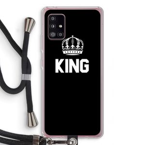 King zwart: Samsung Galaxy A51 5G Transparant Hoesje met koord