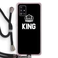 King zwart: Samsung Galaxy A51 5G Transparant Hoesje met koord
