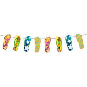 Slinger met Slippers - 2x - 10m - Hawaii Party - Strandthema Feestversiering