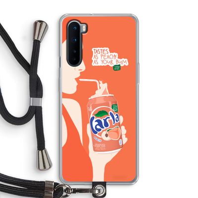 Peach please!: OnePlus Nord Transparant Hoesje met koord
