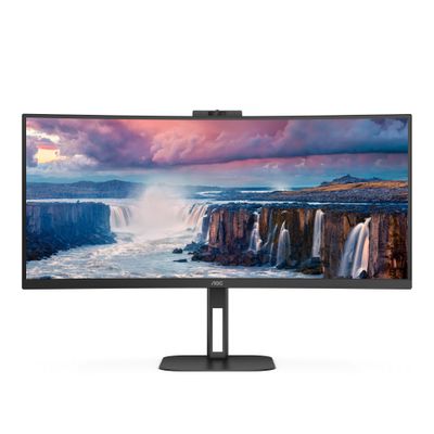AOC V5 CU34V5CW/BK LED display 86,4 cm (34") 3440 x 1440 Pixels Wide Quad HD Zwart