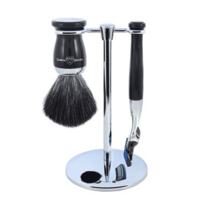 Edwin Jagger Shaving Sets Gillette Fusion Proglide 3pc Imitation Ebony & Chrome Plated Set Ref.S21M726CRF