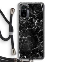 Zwart Marmer 2: Xiaomi Redmi Note 10 Pro Transparant Hoesje met koord