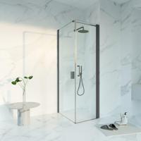 Fortifura Galeria Douchecabine - 60x80x200 - Profiel veiligheidsglas - anti kalk - geborsteld gunmetal PVD SW1122468/SW797914/SW797907