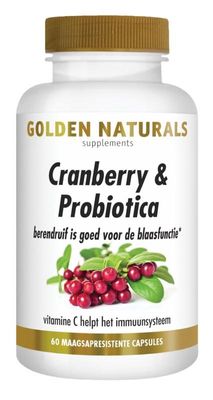 Golden Naturals Cranberry & Probiotica (60 Vcaps)