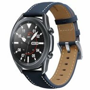 Premium Leather bandje - Donkerblauw - Samsung Galaxy Watch 4 Classic - 42mm & 46mm