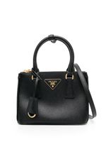 Prada sac porté épaule à plaque logo - Noir