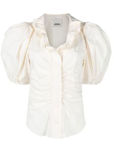 ISABEL MARANT blouse Catalia à manches bouffantes - Tons neutres