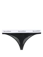 Sporty & Rich Serif logo-print thong - Noir