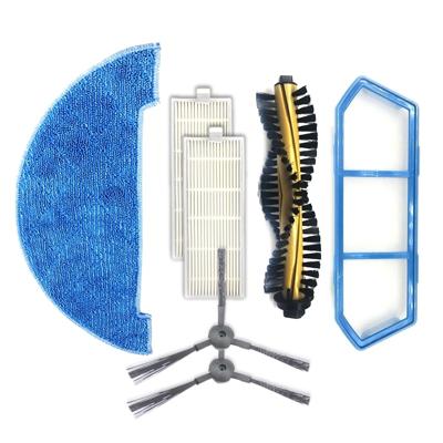 XI298 een paar kant borstels K614 + Rag I261 + 2 stuks I207 filters + I205 Initial effect filters + I202 hoofdborstel voor ILIFE A4