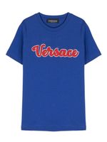 Versace Kids t-shirt en coton à logo floqué - Bleu - thumbnail