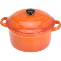 Mini stoofpannetje/ovenschaaltje - oranje - 9 cm - porselein - serveerschaaltje - koken Mini stoofpannetje/ovenschaaltje - oranje - 9 cm - porselein - serveerschaaltje - koken