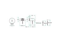 Deurbuffer vloermontage ø63x24mm zwart