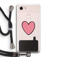 Hartje: Pixel 3 Transparant Hoesje met koord