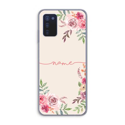 Rozen: Samsung Galaxy A03s Transparant Hoesje