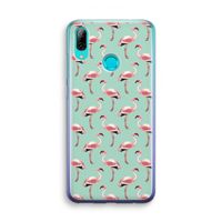 Flamingoprint groen: Huawei P Smart (2019) Transparant Hoesje
