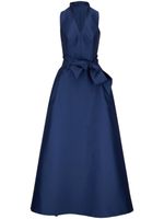 Carolina Herrera robe courte à détail de nœud - Bleu