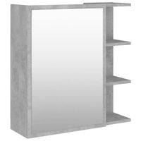 The Living Store Wandspiegelkast Betongrijs - 62.5 x 20.5 x 64 cm - Trendy en functioneel