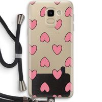 Ondersteboven verliefd: Samsung Galaxy J6 (2018) Transparant Hoesje met koord