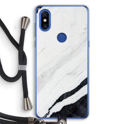 Elegante marmer: Xiaomi Mi Mix 3 Transparant Hoesje met koord