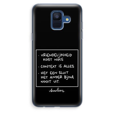Mijn Motto's: Samsung Galaxy A6 (2018) Transparant Hoesje