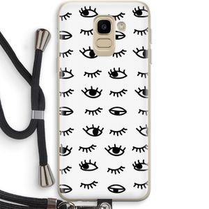 Eye pattern #2: Samsung Galaxy J6 (2018) Transparant Hoesje met koord