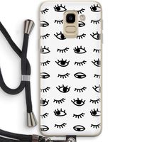 Eye pattern #2: Samsung Galaxy J6 (2018) Transparant Hoesje met koord