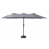 Feel Furniture - Toscano - Grote Parasol - Twin - 4.5 Meter - Donkergrijs - thumbnail