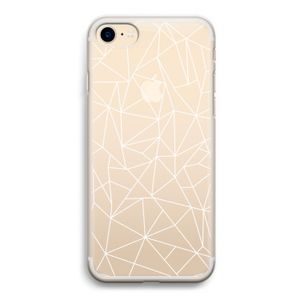 Geometrische lijnen wit: iPhone 7 Transparant Hoesje