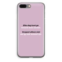 gij zijt ook iemand: iPhone 8 Plus Transparant Hoesje