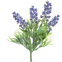 Everlands kunstbloemen tak lavendel - paars - D7 x H26 cm   -