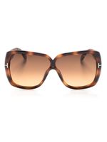 TOM FORD Eyewear lunettes de soleil à monture oversize - Marron - thumbnail